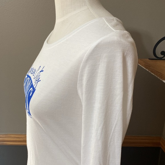 Under Armour Kansas City Royals white & blue long sleeve tee shirt size M - Picture 3 of 10